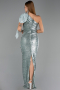 Long Mint Scaly Evening Dress ABU6559