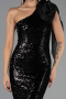 Long Black Scaly Evening Dress ABU6559