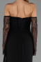 Black Long Chiffon Evening Dress ABU5791