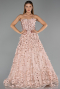 Long Powder Color Evening Dress ABU5658