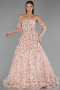 Long Powder Color Evening Dress ABU5658