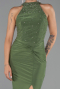 Long Oil Green Evening Dress ABU5422