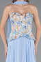 Long Light Blue Chiffon Evening Dress ABU6391
