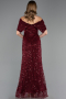 Long Burgundy Dantelle Prom Gown ABU6119