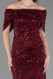 Long Burgundy Dantelle Prom Gown ABU6119