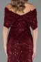 Long Burgundy Dantelle Prom Gown ABU6119