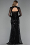 Long Black Beaded Evening Dress ABU6564