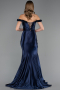 Long Navy Blue Evening Dress ABU6565