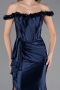 Long Navy Blue Evening Dress ABU6565
