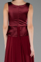 Long Burgundy Chiffon Evening Dress ABU6568