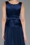 Long Navy Blue Chiffon Evening Dress ABU6568
