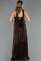 Long Brown Chiffon Evening Dress ABU6570