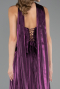 Long Purple Chiffon Evening Dress ABU6570