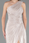 Long Beige Chiffon Prom Gown ABU6622