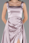 Long Rose Colored Satin Prom Gown ABU6572