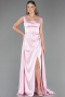 Long Powder Color Satin Prom Gown ABU6572