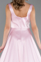 Long Powder Color Satin Prom Gown ABU6572