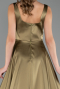 Long Oil Green Satin Prom Gown ABU6572