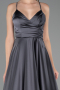 Long Anthracite Satin Prom Gown ABU6573