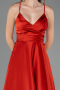Long Brick Satin Prom Gown ABU6573