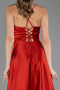 Long Brick Satin Prom Gown ABU6573