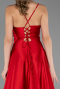 Long Red Satin Prom Gown ABU6573