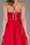 Long Cherry Colored Satin Prom Gown ABU6573