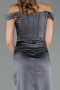 Long Anthracite Satin Mermaid Prom Dress ABU6574
