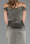 Long Olive Drab Satin Mermaid Prom Dress ABU6574