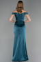 Long Oil Green Satin Mermaid Prom Dress ABU6574