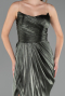 Long Olive Drab Chiffon Prom Gown ABU6580