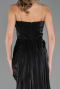 Long Black Chiffon Prom Gown ABU6580