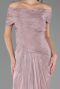 Long Rose Colored Chiffon Evening Dress ABU6581