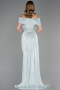 Long Mint Chiffon Plus Size Evening Gown ABU6604