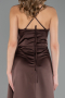 Long Brown Satin Prom Gown ABU6584