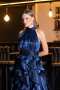 Long Navy Blue Evening Dress ABU6571