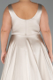 Long Beige Satin Plus Size Evening Dress ABU6576