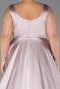 Long Rose Colored Satin Formal Plus Size Dress ABU6576