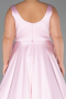 Long Powder Color Satin Formal Plus Size Dress ABU6576