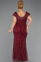Long Burgundy Stony Plus Size Evening Dress ABU5439