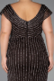 Long Brown Stony Plus Size Evening Dress ABU5439