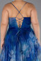 Long Sax Blue Plus Size Prom Dress ABU6586