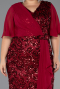 Long Burgundy Scaly Formal Plus Size Dress ABU6373