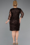 Midi Brown Scaly Plus Size Cocktail Dress ABK2546