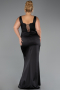 Long Black Satin Formal Plus Size Dress ABU6543