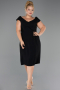 Midi Black Plus Size Cocktail Dress ABK2691