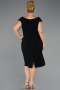 Midi Black Plus Size Cocktail Dress ABK2691