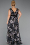 Long Black Laced Plus Size Evening Gown ABU4261