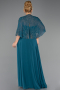 Long Oil Green Chiffon Formal Plus Size Dress ABU6529