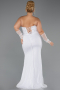 Long White Dantelle Formal Plus Size Dress ABU6364